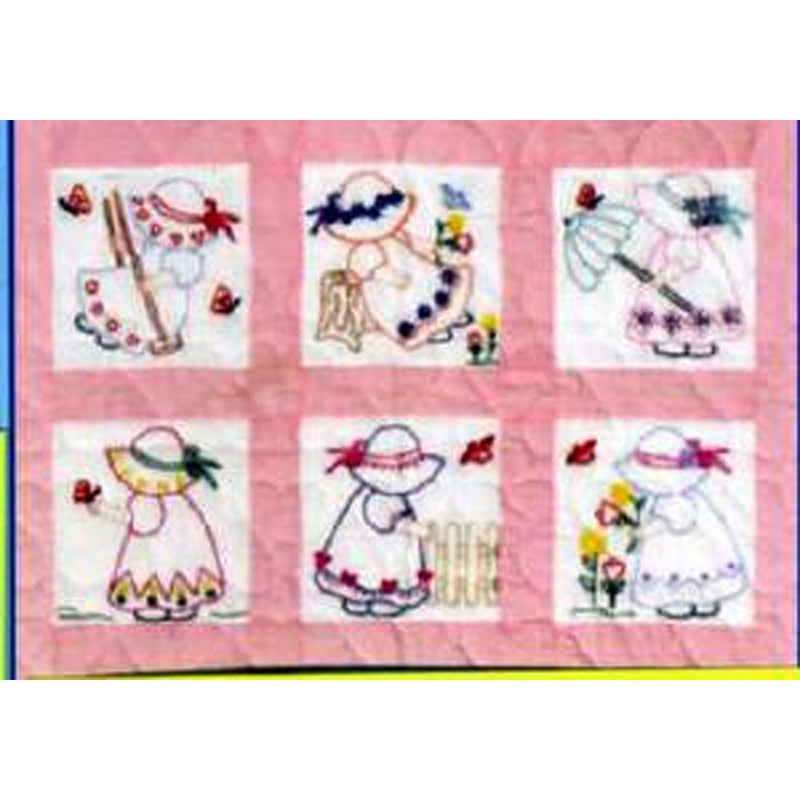 Jack Dempsey Needle Art Girls 9" Nursery Quilt Blocks - Image 3